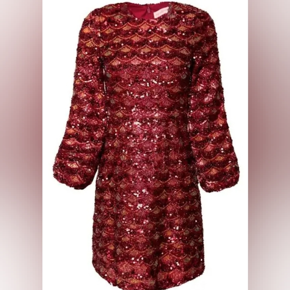 Ivy City Co Donna Dress In Red Sequin